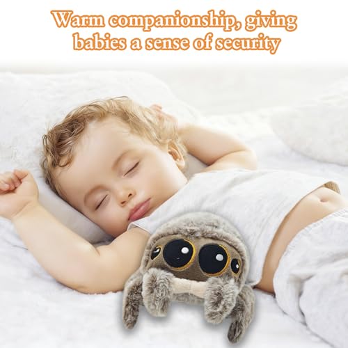 GUOYOU Niedliches Cartoon Spinne Kuscheltier Flauschiges Heimdekoration 20 cm Weiche und Realistische Halloween Plüschtier mit Großen Augen Stofftier Geschenk für Erwachsene Und Kinder