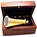 NauticalMart 6 Inch Brass Telescope with Wooden Box for Nautical Collectibles and Pirate Spyglass for Young and Adults, Ideal Decorative Piece for Home or Office
