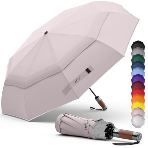 Royal Walk Parapluie Pliant Ouverture et Fermeture Automatique Pour Hommes et Femmes Parapluie Réfléchissant Résistant au Vent Compact et Solide Poignée en...