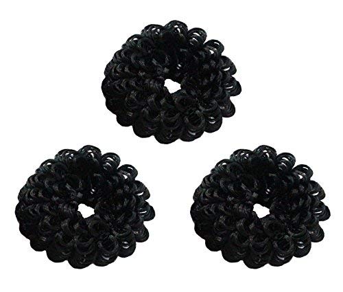 Fok Set of 3 Black Color Stylish Hair Rubber Bands For Women/Girls (B07B9GS1QF) Amazon Price History, Amazon Price Tracker