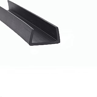 U-Seal Channel Edge Protector Sheet,U Channel Edge Trim Seal,U Shaped Sealing Strip Black 3.28Ft Flat Bottom Rubber Edge Trim Edge Strip Covering Sharp Edges Car Door Edge Guards,15mmx20mm (Size : 17