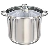 Buckingham Stainless Steel Stock Pot with lid Multipurpose Large Cooking Pot for Soups Stews (11 Litre)