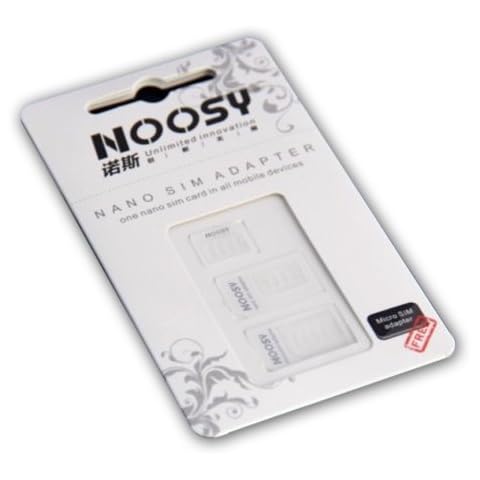 NOOSY 3 X Nano SIM to Micro/Standard Card Adaptors Adapter Tray Holder Bundle for Newest Apple iPhone 5 4S 4G 3GS 3G Cover