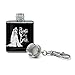 Corpse Bride Logo and Silhouette Stainless Steel 1oz Mini Flask Key Chain