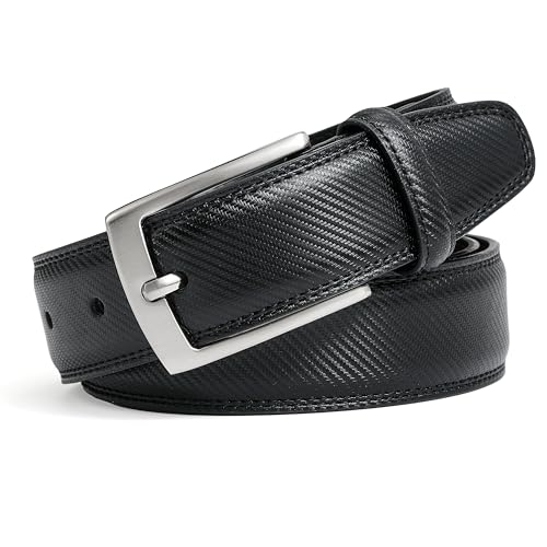 Image of MILORDE Men's Genuine Leather Dress Belt, Handmade, 100% Cow Leather, Fashion & Classic Designs for Work Business and Casual