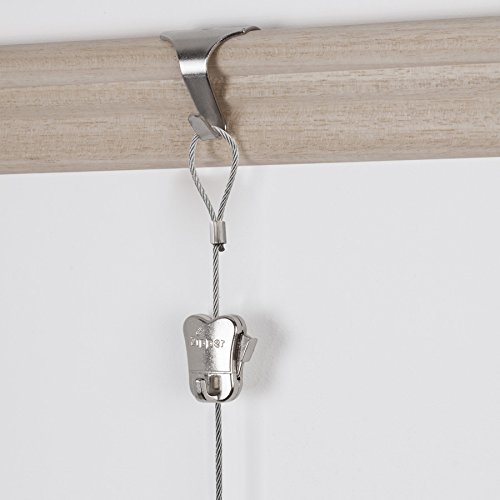 Image of STAS Moulding Hook + Steel Cable with Loop 150cm /59inch + STAS Zipper (Silver)