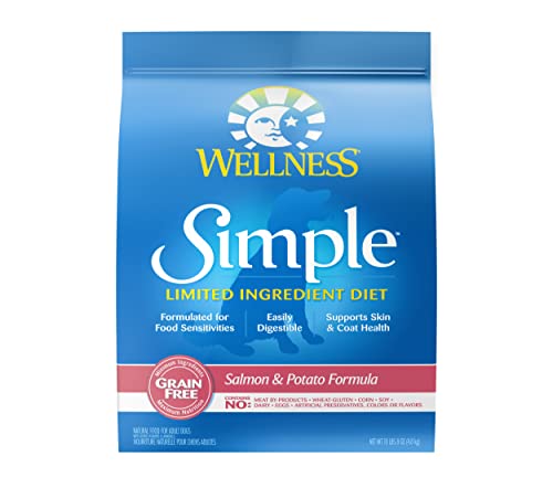 Wellness Simple Natural Grain Free Limited Ingredient Dry Dog Food, Salmon and Potato Recipe, 10.5-Pound Bag