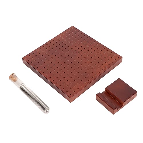 Crochet Knitting Blocking Mat, 19.5x19.5cm Safe Wooden Handcrafted Painted Reusable Crochet Knitting Blocking Board for Granny