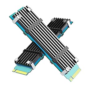 [2 packs] GLOTRENDS M.2-koellichaam voor 2280 M.2 SSD met siliconen thermische pad
