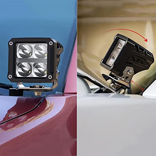 Aublinto Auto Scheinwerfer Befestigungs Halterung,A-Säulen Leuchte Halterung aus Aluminium LED Metallhalterung Haubenscharniere A-Säulen LED Halterung Kompatibel mit 16-20 Jahre Tacoma