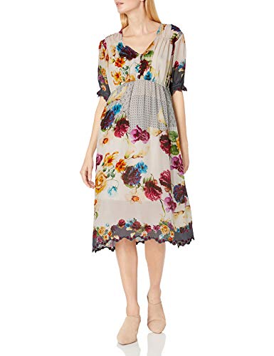 Johnny Was Women's Floral Printed midi Dress, Multi, M