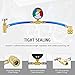 Orion Motor Tech Car AC Charge Kit for R134a Systems | R134a AC Recharge Kit with Interlocking Antishock Dual Gauge, Hoses, Self Sealing Can Tap, Quick Coupler | 5pc Air Conditioning Recharging Set