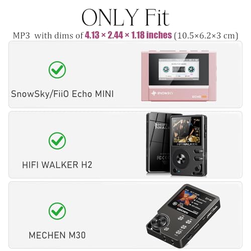 Image of Carrying Case for HiFi Walker H2 / SnowSky /FiiO Echo MINI /Surfans F20 / MECHEN M30 HiFi MP3 Music Player(Case Only) (Pink)