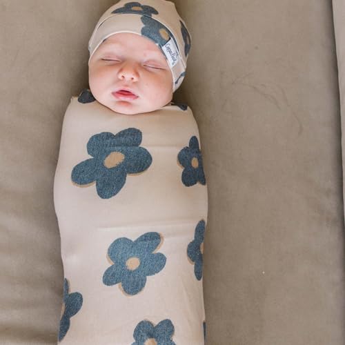 Image of Copper Pearl Swaddle Blankets for Newborns | Soft Stretchy Receiving Blankets for Boys and Girls | Large 46 x 46 Inch Baby Blankets | Lightweight and Breathable Swaddles | Gemma in Tan