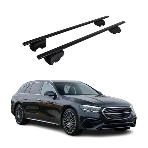 Barre portapacchi compatibili con Mercedes Classe E S213 2017 – 2020 | Portabici portapacchi portapacchi portapacchi in acciaio di alta qualità nero 2 TLG 75 kg