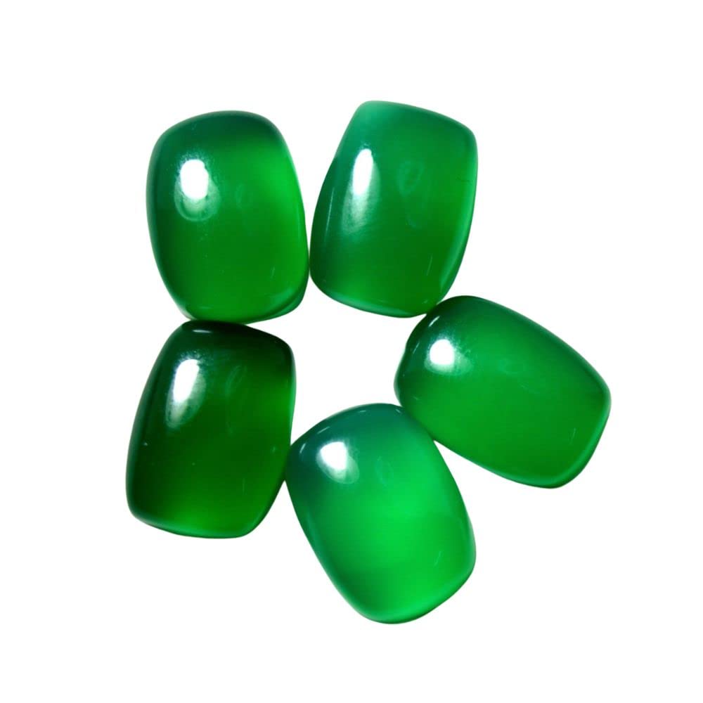 Natural Green Onyx at Wholesale Lot (Rs 30/Carat) Fine Quality Rectangle Cushion Shape हकीक Loose Gemstone for Reselling Astrologers Jewellers Crystal Healing Astrological Leo Rashi-image-21