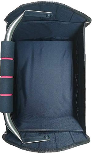 Pink Tote Bag Multi-Purpose Collapsible Wide Mouth Tool Box Organizer With Steel Handle. Great For Home Improvement/Contractors Tools. Heavy Duty Storage Pockets. With Over The Shoulder Strap #TOP1