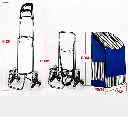 Einkaufstrolley Zusammenklappbarer Einkaufswagen Zusammenklappbarer Einkaufswagen, Großer Und Leichter Mehrzweckwagen… – Bild 8