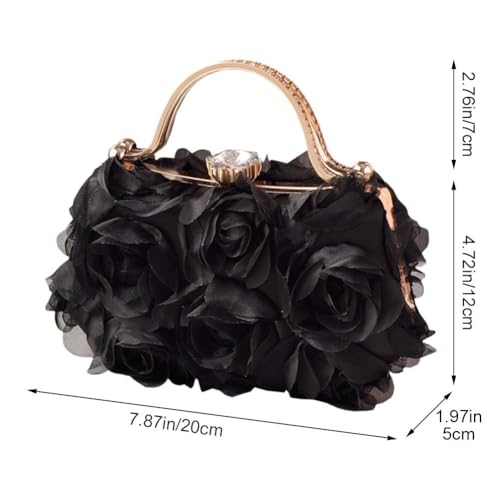 Pochette de soirée chic rose 3D accessoire mariage formel