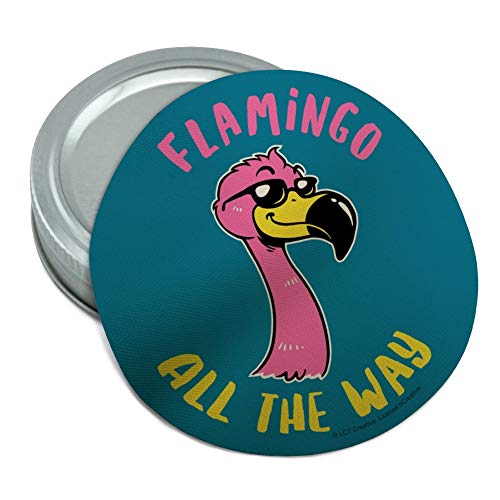 Flamingo All the Way Funny Humor Round Rubber Non-Slip Jar Gripper Lid Opener