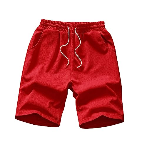 Mens Swim Shorts Quick Dry Beach Shorts Lining Mesh Breathable Swimming Trunks with Pockets Elastic Waist Running Training Gym Short Tracksuit Bottoms Solid Color Drawstring Work Trousers Red Mens Swim Shorts Quick Dry Beach Shorts Lining Mesh Breathable Swimming Trunks with Pockets Elastic Waist Running Training Gym Short Tracksuit Bottoms Solid Color Drawstring Work Trousers Red