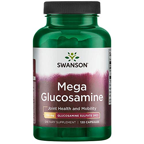 Swanson Mega Glucosamine Glucosamine Sulfate 2Kcl 750 Milligrams 120 Capsules