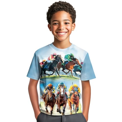Image of Kids Graphic T-Shirt Boys Girls Novelty Tees Top Short Sleeve Shirts Summer Blouses 3-16