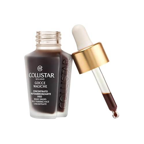 Collistar Gocce Magiche Viso Selbstbräuner, Intensive, natürliche Bräune mit DHA Rapid & Walnussschalenextrakt, Feuchtigkeitsspendend & Anti-Age, 30ml