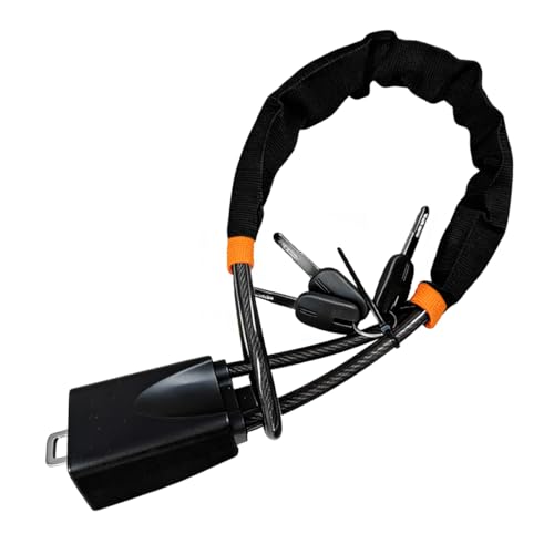 DEAELF Car Steering Wheel Lock, High-Strength Steel Cable Car Seat Belt Lock, Portable Auto...