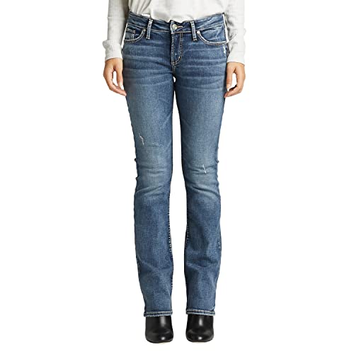 Image of Silver Jeans Co. Women's Elyse Mid Rise Comfort Fit Slim Bootcut Jeans