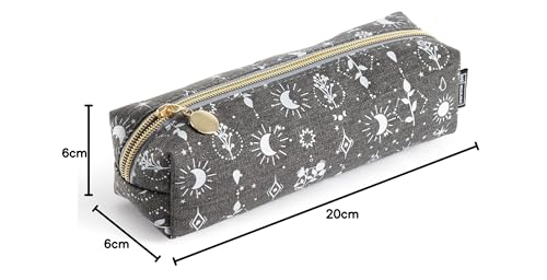 Miquelrius - Flat Rectangular Pencil Case, Case Size 200 x 60 x 60 mm, Golden Zip Closure, Moon Love Collection - Image 3