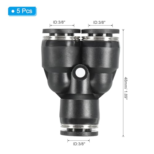 Conectores de tubo de 3 vías tipo Y antifugas con rosca de 3/8 pulgadas PATIKIL 3