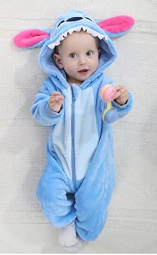 Miniatura 4 de Mono unisex de animales para bebés, mameluco de franela de dibujos animados