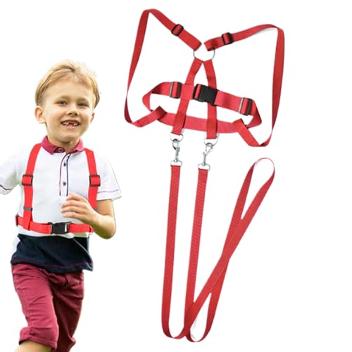 Harnais de cheval pour enfants et laisse de jeu extérieure ajustable en tissu durable