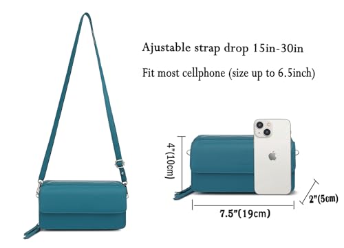 Image of Lanyani RFID Crossbody Wallet Wristlet Purse with Phone Pocket For Women Vegan Leather