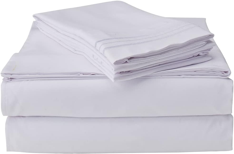 Elegant Comfort 1500 Thread Count - Wrinkle Resistant - Egyptian Quality Ultra Soft Luxurious 4 pcs Bed Sheet Set, Deep Pocket Up to 16" - Many Size and Colors, California King, White