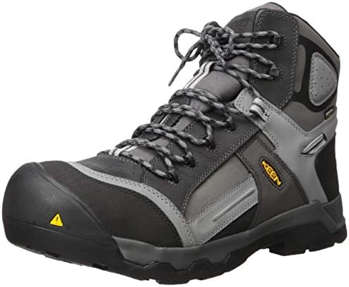 KEEN Utility Men's Davenport 6" Composite Toe Insulated Waterproof Work Boots, Magnet/Steel Grey, 10.5