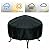 yimzitt Fire Pit Cover Round Waterproof Fire Pit Bowl Cover Windproof Anti UV Firepit Covers with Drawstring Full Coverage Patio Outdoor Fireplace Cover