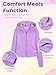 WELAKEN Girls Athletic Zip-Up Hoodie Sweatshirt,Long Sleeve Casual Hoodie for Kids Purple
