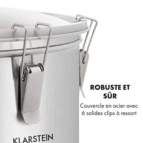 KLARSTEIN Mundschenk - Cuve de brassage, Cuve fermentation bière, MemoryBrew, Ecran LCD, Inox 304, Avec tamis et récipient à grains, Chauffage de 3000 W, 65 L - Argent - Image 8