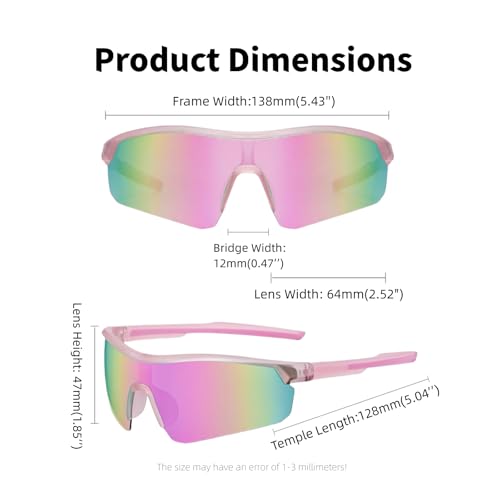 Swanoble Uv400 Polarized Kids Sports Sunglasses For Baseball,Lightweight Tr90 Frame For Boys Girls,Youth Softball Cycling thumb #3