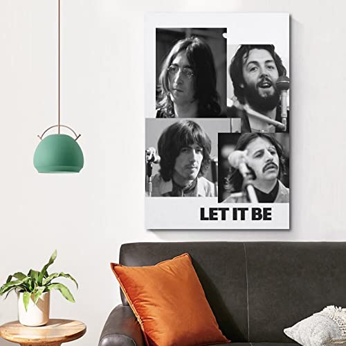 Poster décoratif sur toile The Beatles Star noir et blanc – Impression d’art moderne pour chambre à coucher – 60 x 90 cm - Les Beatles, Paul McCartney, John Lennon, RIngo Starr, George Harrison Poster décoratif sur toile The Beatles Star noir et blanc - Impression d'art moderne pour chambre à coucher - 60 x 90 cm – Image 5
