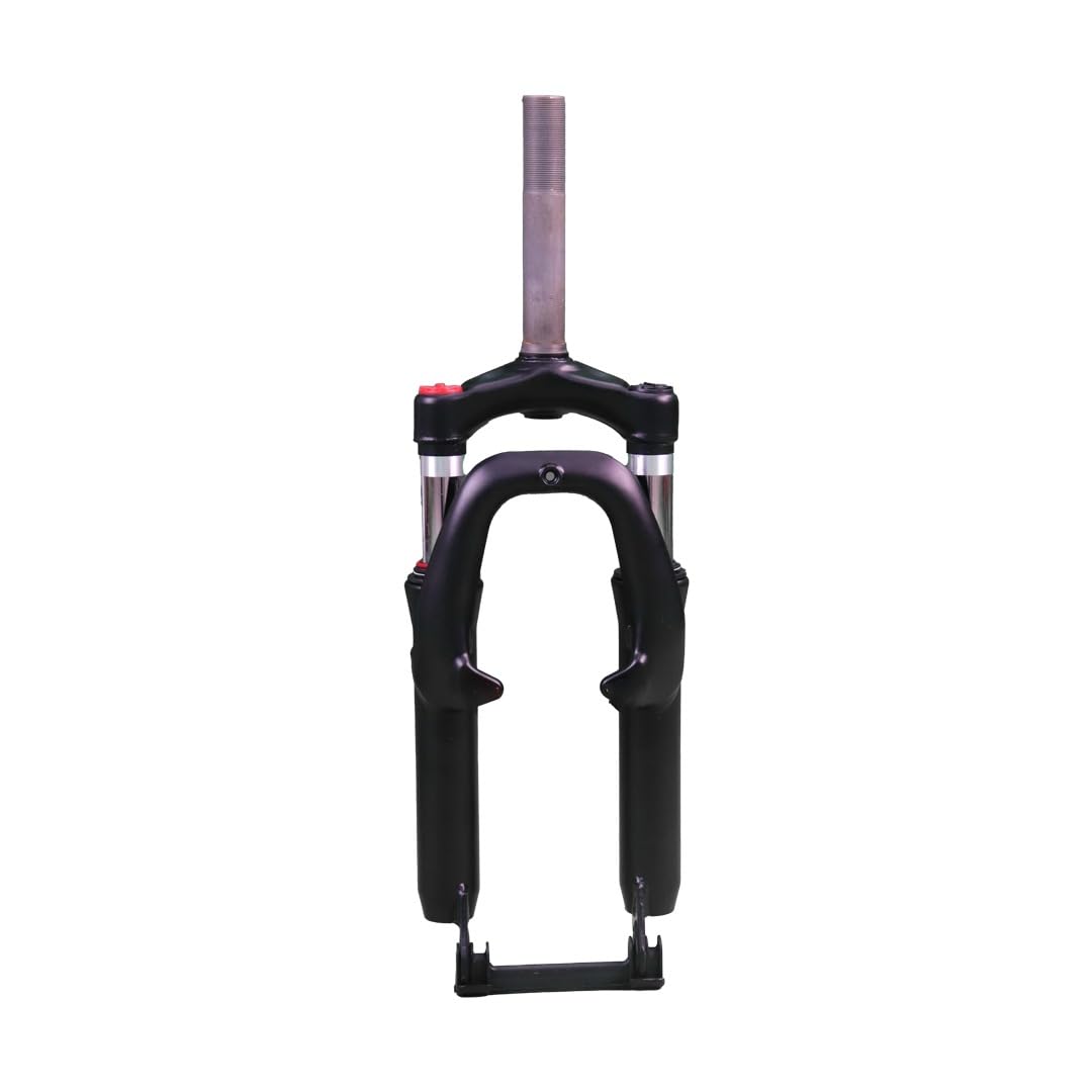 Suncross 20 x 3.0 Inch Bicycle Suspension Fork | Threaded Steerer | Disc Brake Compatible | CP Finish Stanchions | Front Suspension Fork for Fat Bike & MTB | Black-image-5