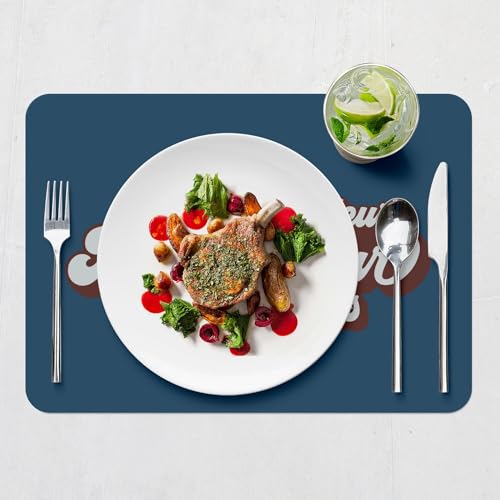 Sets de table bleu souples grand format pour protéger la table en rando - 7