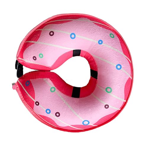 Image of Inflatable Dog Cone Collar for Large Medium Small Dogs to Stop Licking, Soft Dog Cone Alternative Donut Collar After Surgery (Pink, L)