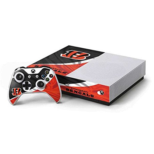 Skinit Decal Gaming Skin Compatible with Xbox One S Console and Controller Bundle - Officially Licensed NFL Cincinnati Bengals Design