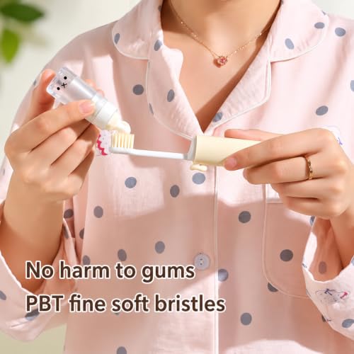 Buy Prostuff.in Mini Folding Toothbrush - 2 in 1 Portable Travel Toothbrush with Cover and Toothpaste Case, Foldable and Replaceable Heads - Multicolour (1 Pcs) Online at Low Prices in India - Amazon.in - Image 6