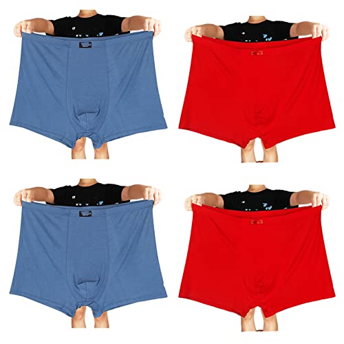 Calzoncillos tipo bóxer de grande hombre 2Xl-13Xl de modal elástico pack de 4 calzoncillos cómodos