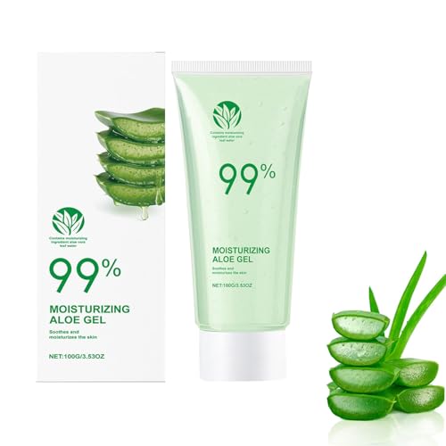 Gel de aloe vera, gel orgánico para rostro y cuerpo, Hidratante natural, cuidado de la piel calmante, cuidado de la piel hidratante para rostro y piel sensible (1)