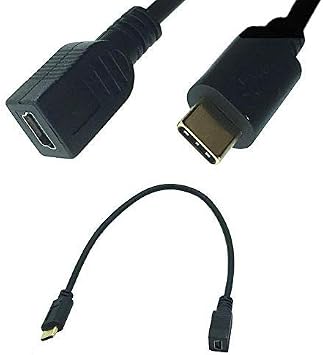 USB 3.1 Type C Extension Cable, Type C to Mini B Male to Female Extension Cable Standard 16 Wires Fast Charging 10Gbps Fast Data Transfer